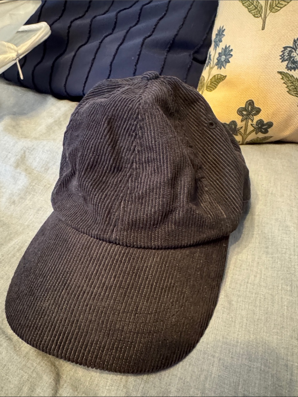 LOFT Dark Navy Corduroy Baseball Cap